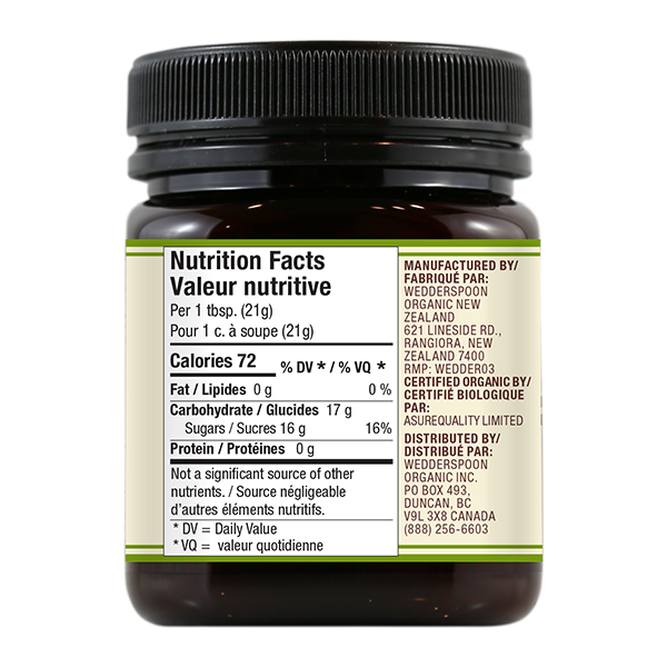 MIEL DE MANUKA MONOFLORAL BIOLOGIQUE CRU