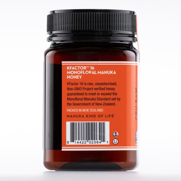 Miel de Manuka monofloral cru KFactor 16 500 g/ 17,6 oz