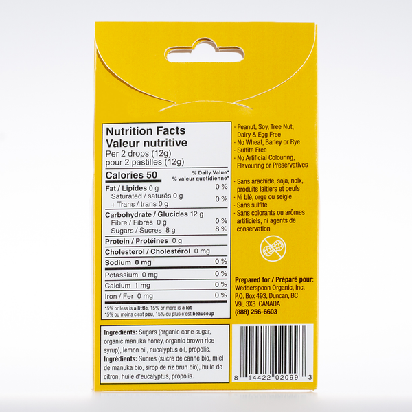 Pastilles au miel de Manuka biologique – Citron