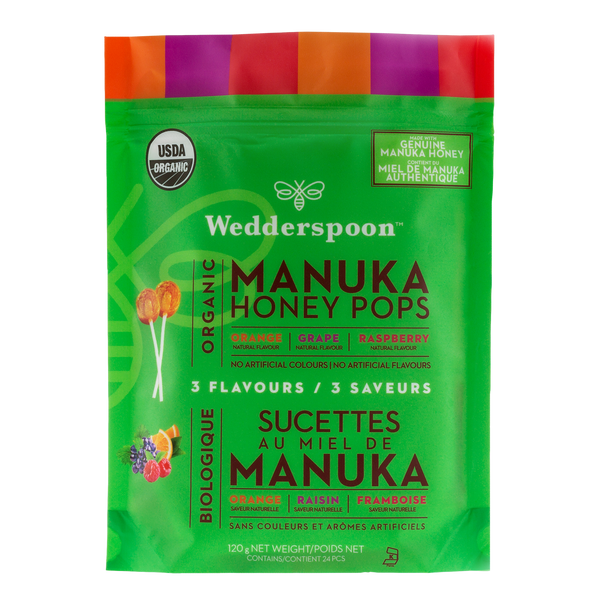 Sucettes au miel de Manuka biologique – Multi-saveurs