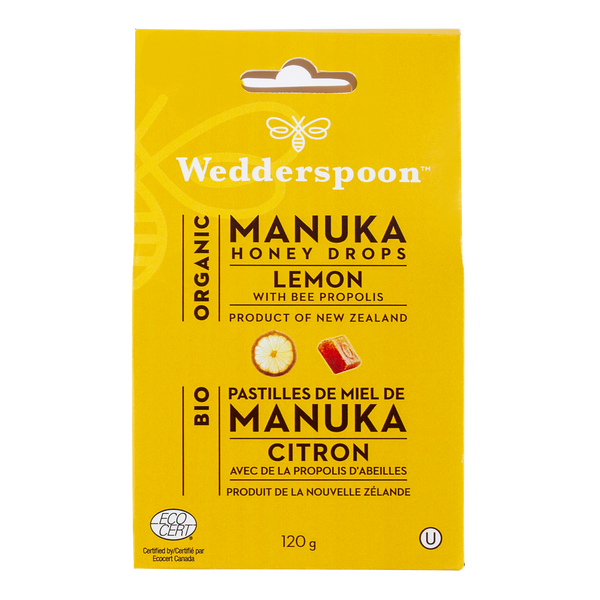 Pastilles au miel de Manuka biologique – Citron – Wedderspoon Canada
